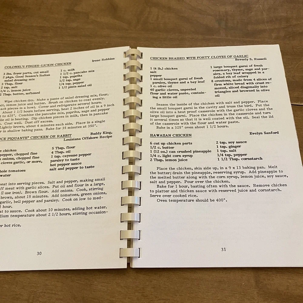 Christ United Methodist Church Cookbook Stockdale Texas 1994 Memorial Recipes